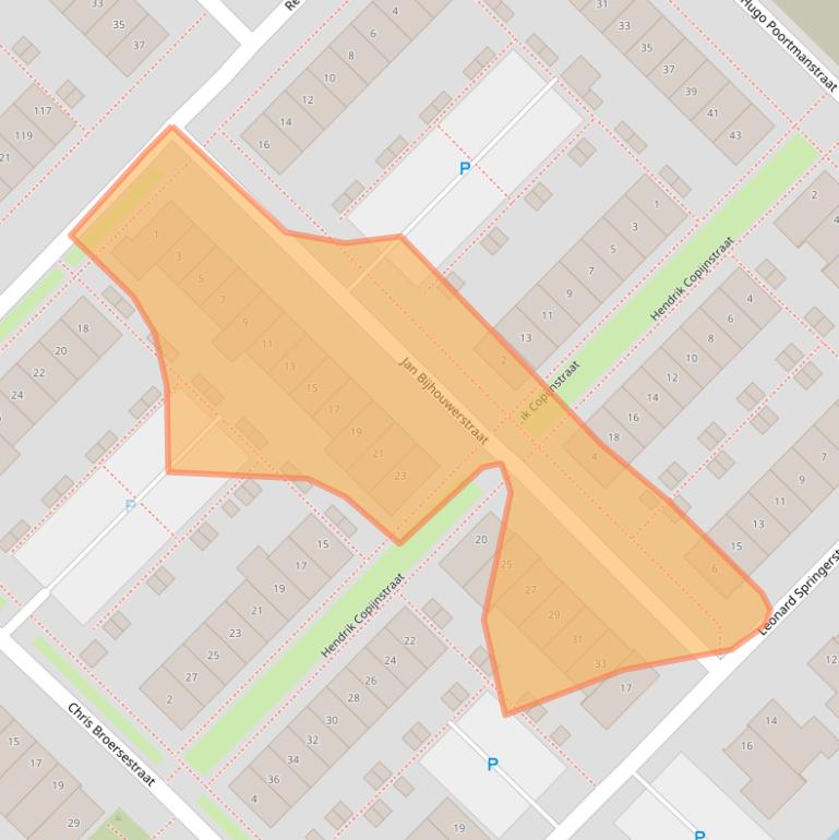 Kaart van postcodegebied 2742ML.