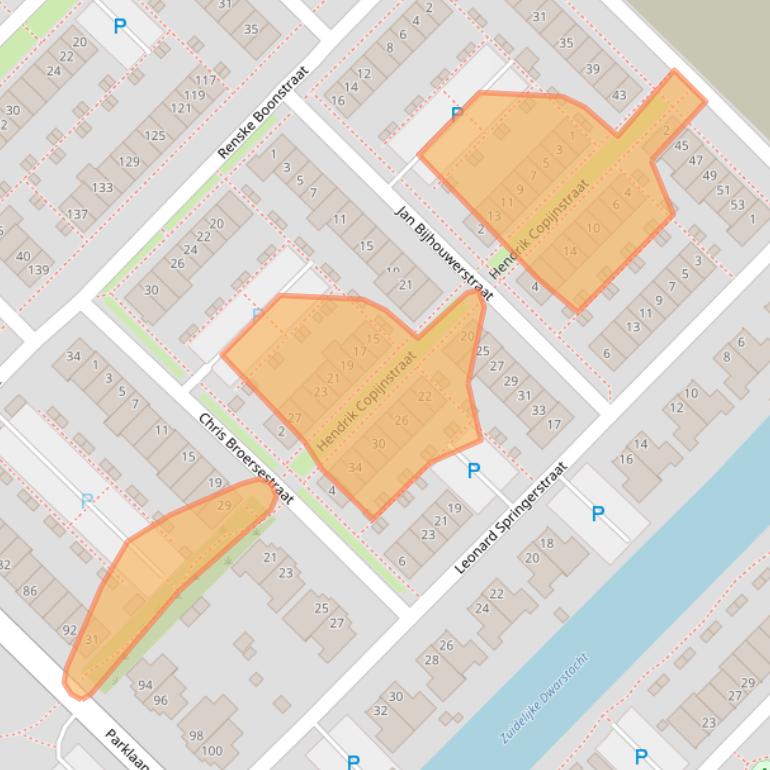 Kaart van postcodegebied 2742MM.