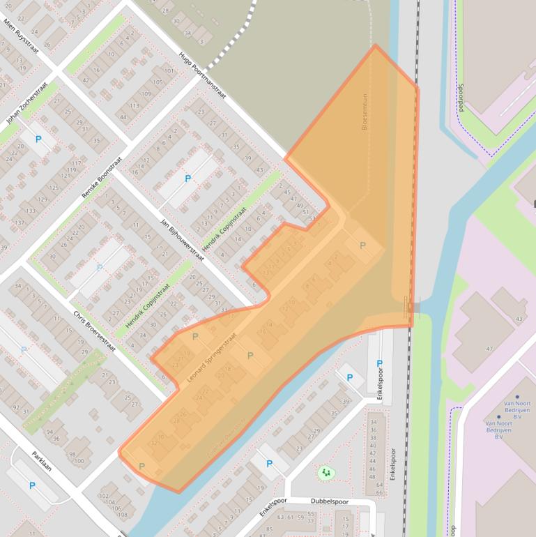 Kaart van postcodegebied 2742MN.