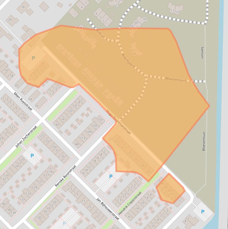 Kaart van postcodegebied 2742MP.