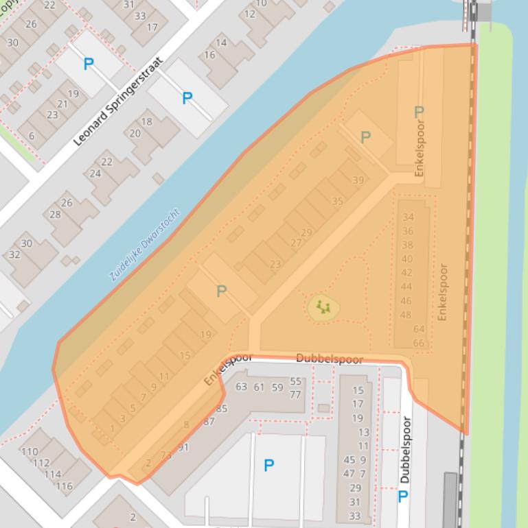 Kaart van postcodegebied 2742MZ.