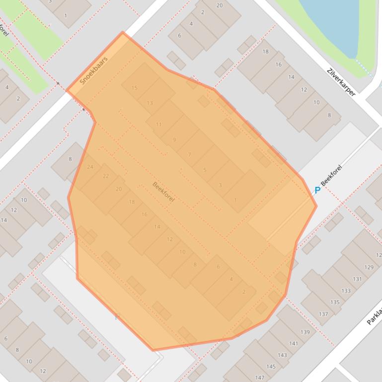 Kaart van postcodegebied 2742NA.