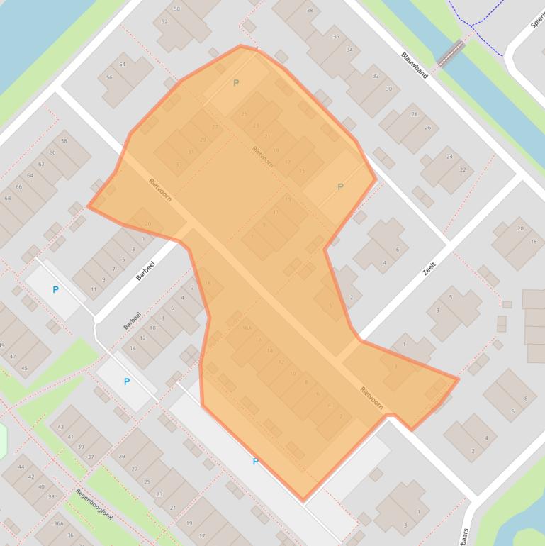 Kaart van postcodegebied 2742NE.