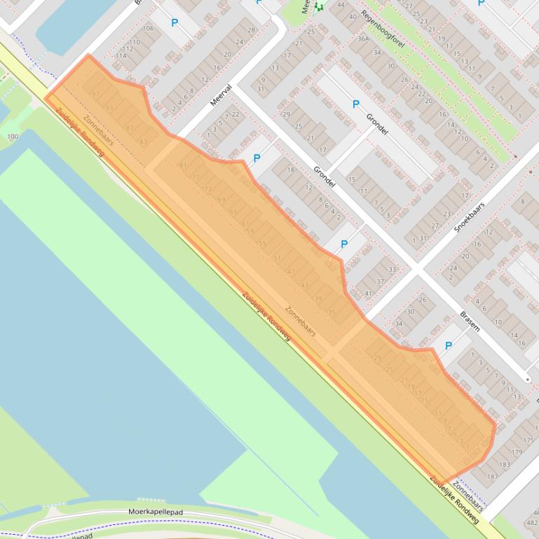 Kaart van postcodegebied 2742NG.