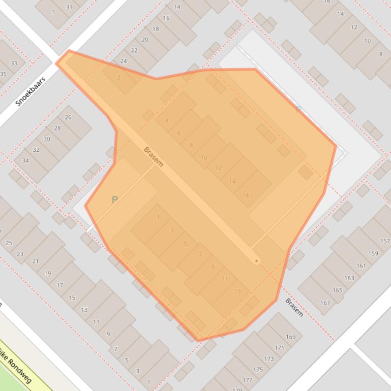 Kaart van postcodegebied 2742NK.