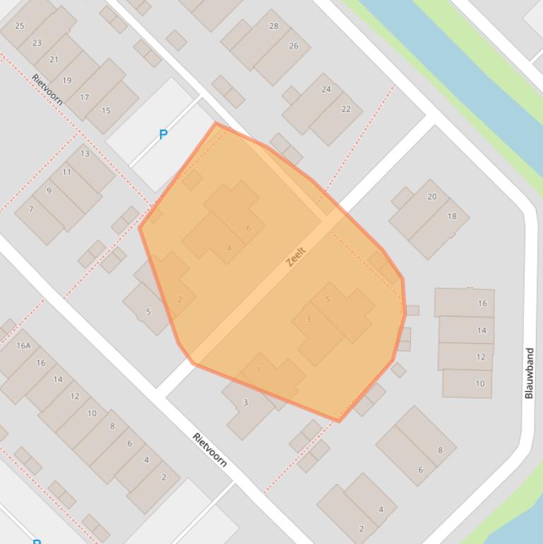 Kaart van postcodegebied 2742NT.