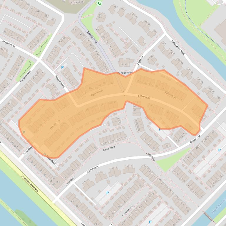 Kaart van postcodegebied 2742NX.