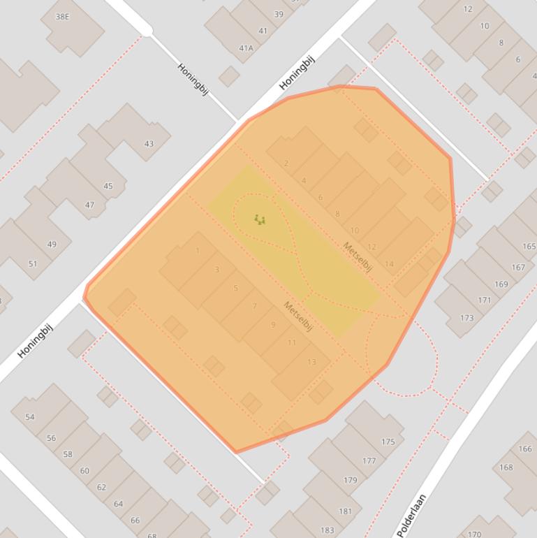 Kaart van postcodegebied 2742PC.