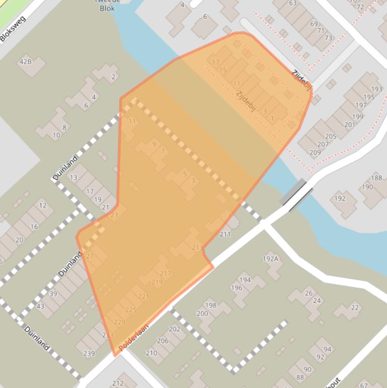 Kaart van postcodegebied 2742PD.