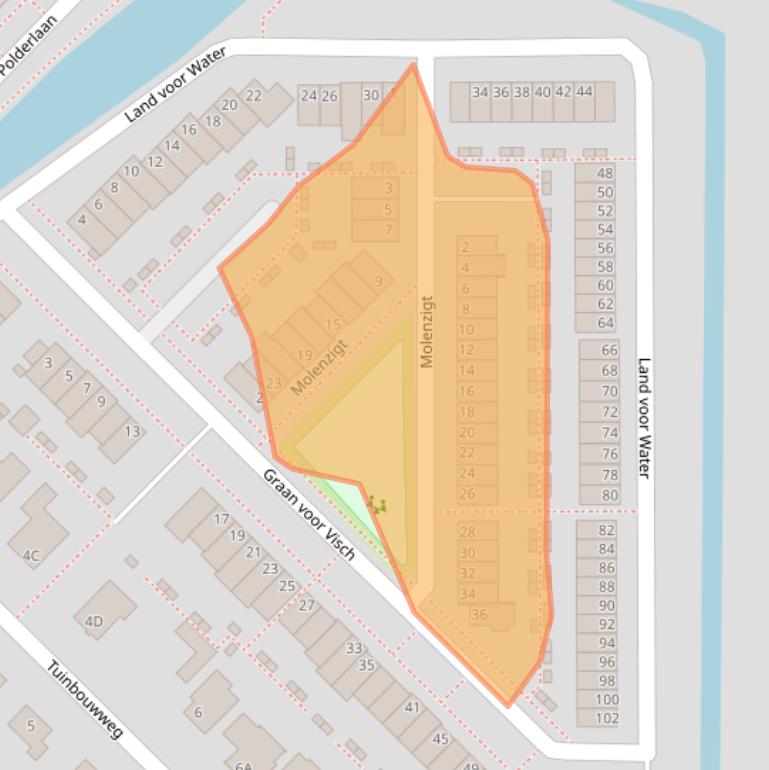 Kaart van postcodegebied 2742PH.