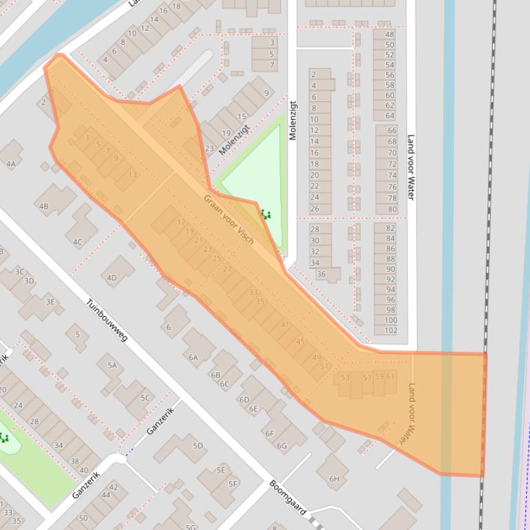 Kaart van postcodegebied 2742PJ.