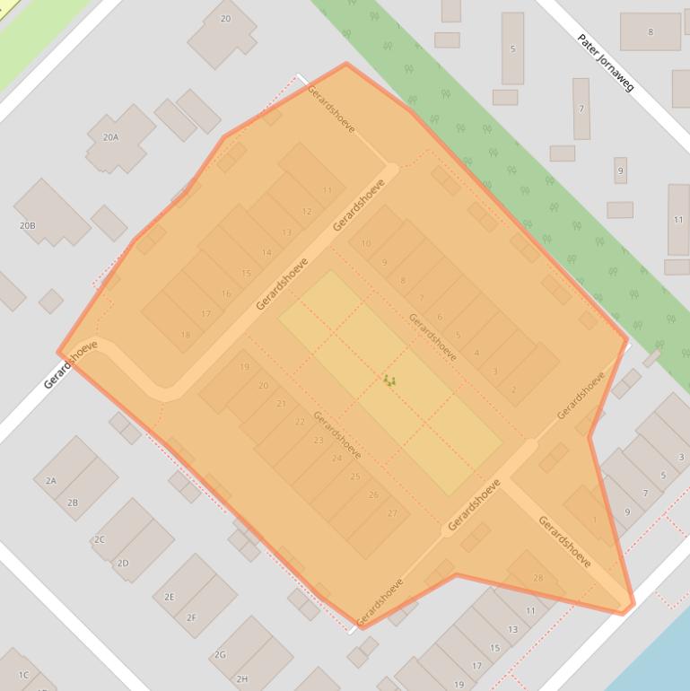 Kaart van postcodegebied 2742PK.