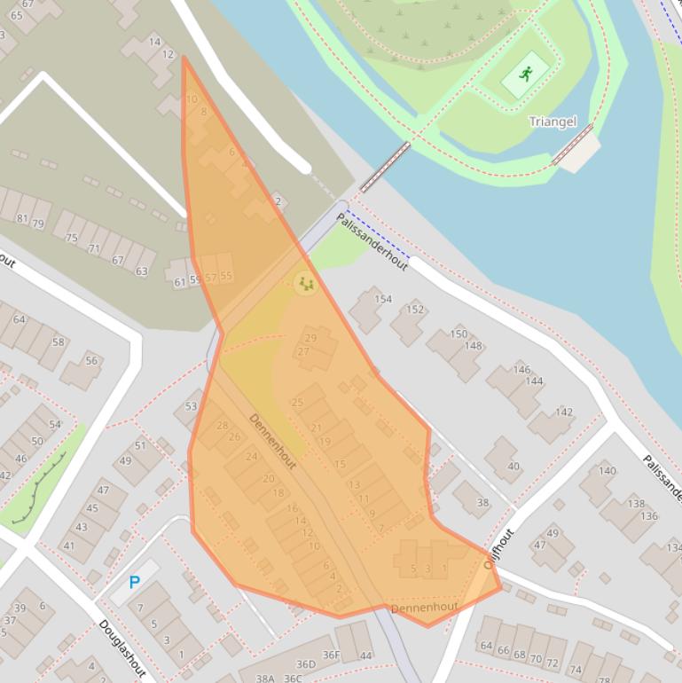 Kaart van postcodegebied 2742PZ.