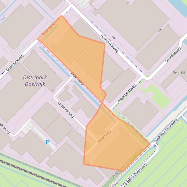 Kaart van postcodegebied 2742RC.