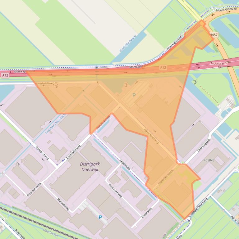 Kaart van postcodegebied 2742RG.