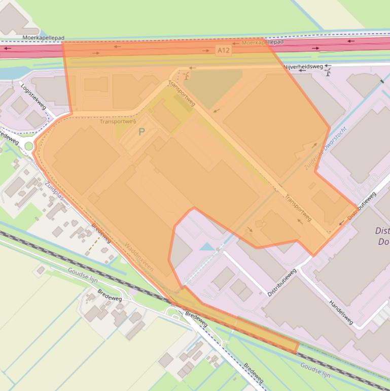 Kaart van postcodegebied 2742RH.