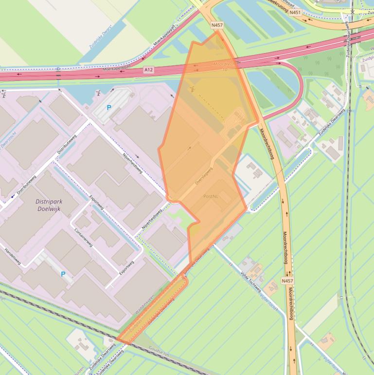 Kaart van postcodegebied 2742RJ.