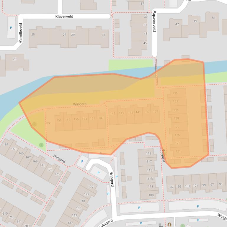 Kaart van postcodegebied 2742SG.