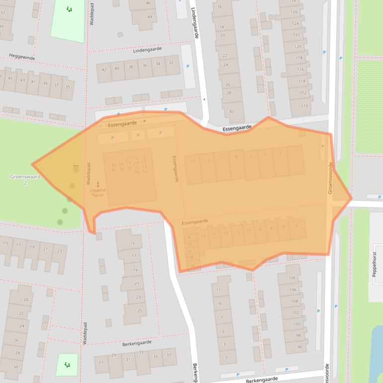Kaart van postcodegebied 2742TV.
