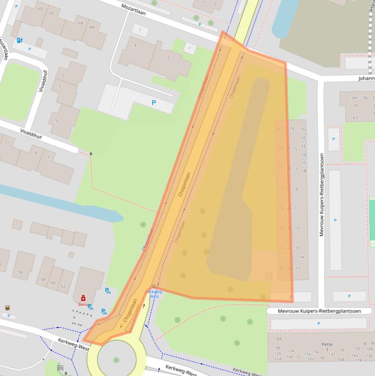 Kaart van postcodegebied 2742VE.