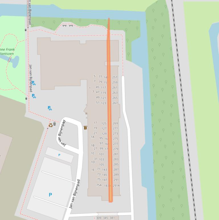 Kaart van postcodegebied 2742VK.