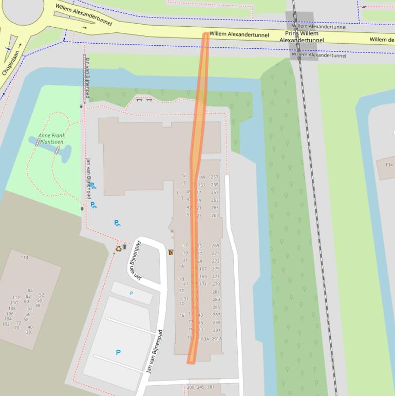 Kaart van postcodegebied 2742VP.
