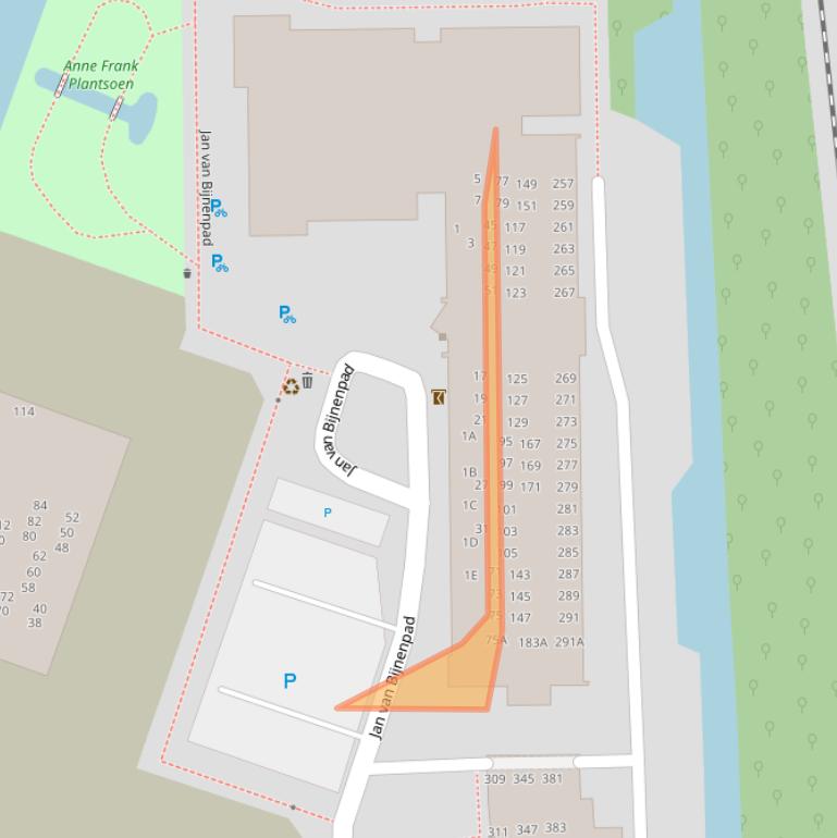 Kaart van postcodegebied 2742VR.