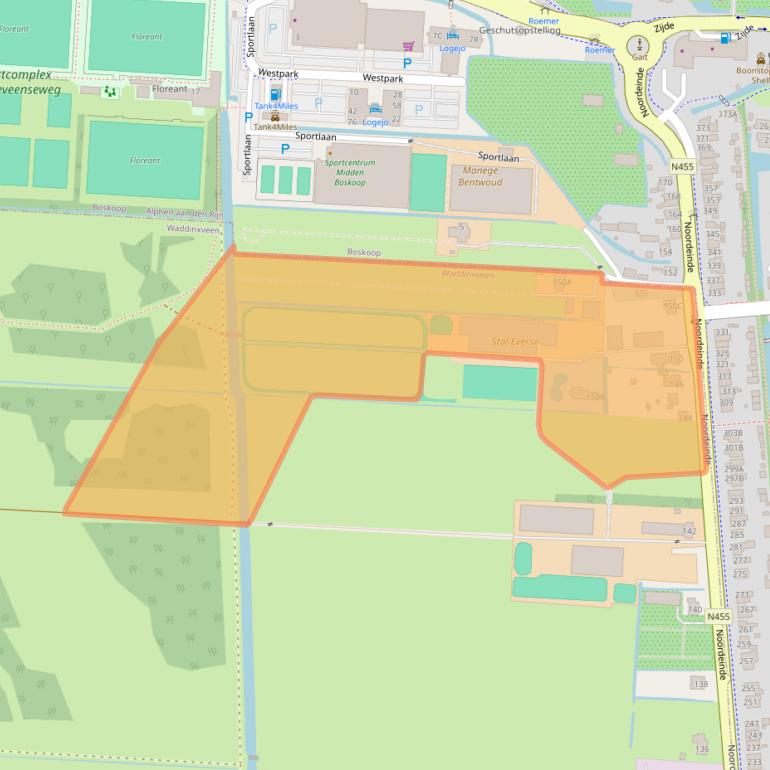 Kaart van postcodegebied 2742WH.