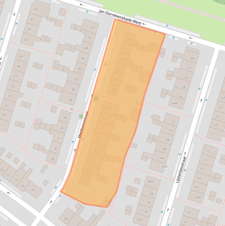 Kaart van postcodegebied 2742XP.