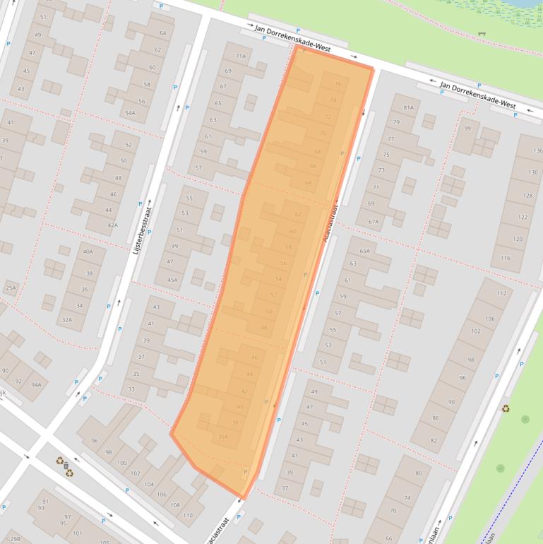 Kaart van postcodegebied 2742ZL.