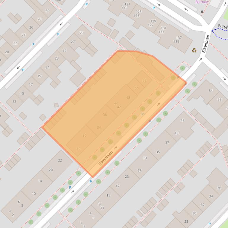 Kaart van postcodegebied 2742ZV.