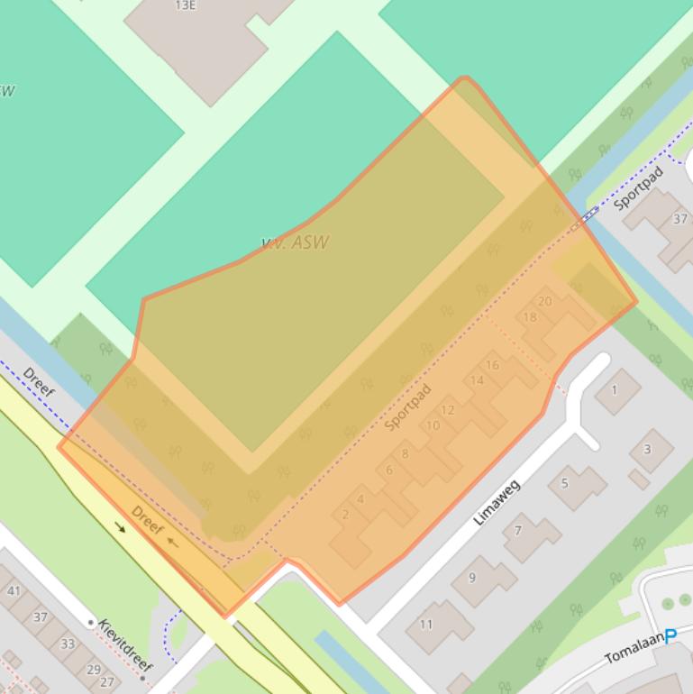 Kaart van postcodegebied 2743CE.