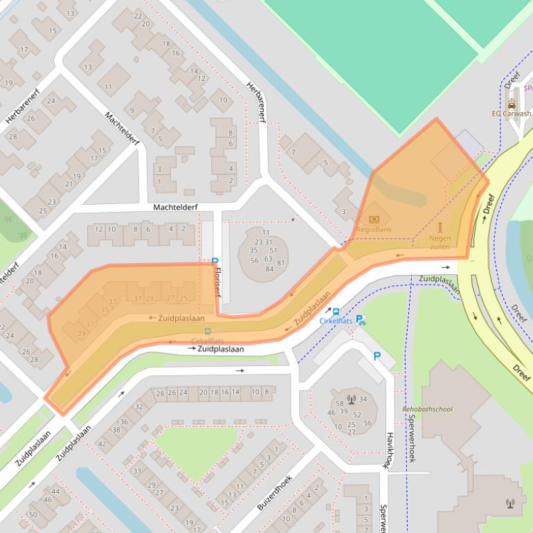 Kaart van postcodegebied 2743CV.