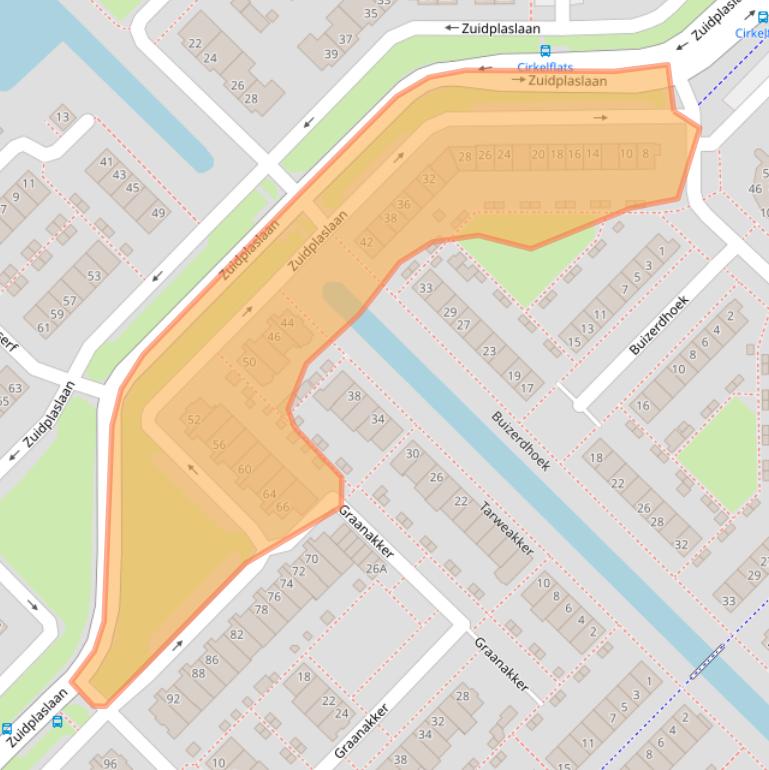 Kaart van postcodegebied 2743CX.