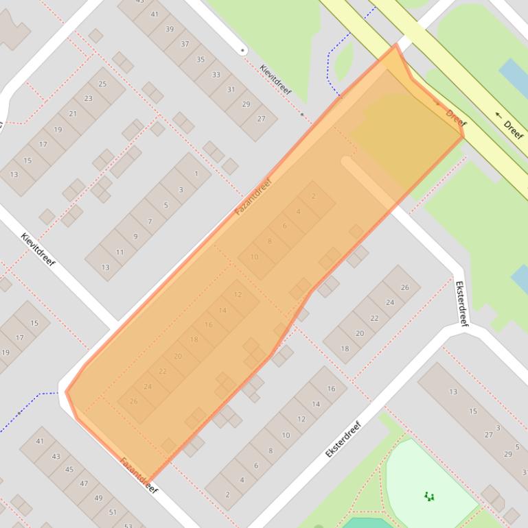 Kaart van postcodegebied 2743DC.