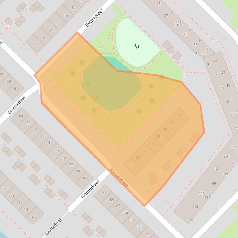 Kaart van postcodegebied 2743DE.