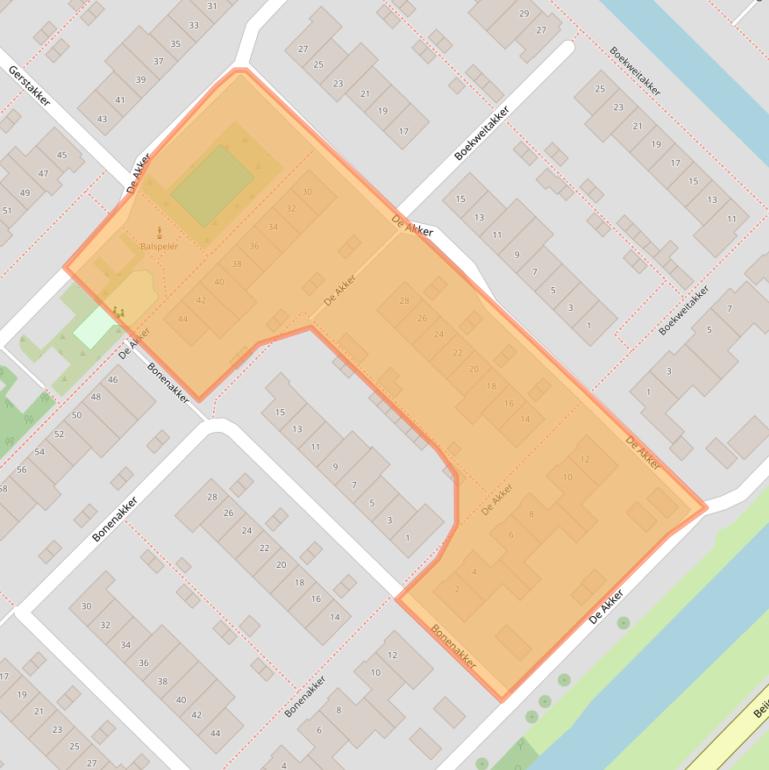 Kaart van postcodegebied 2743DM.