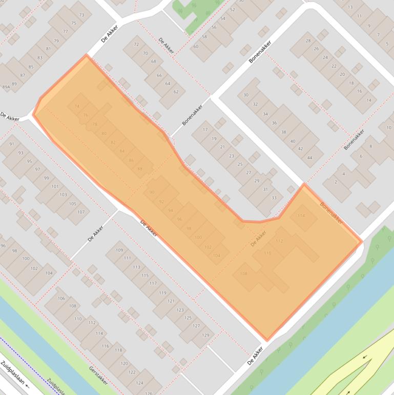 Kaart van postcodegebied 2743DP.