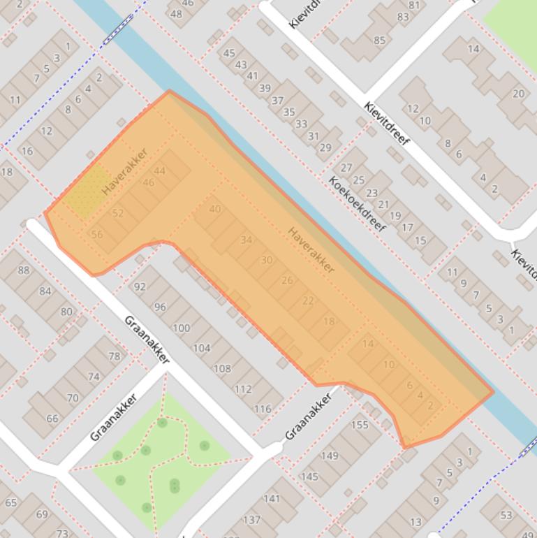 Kaart van postcodegebied 2743EJ.