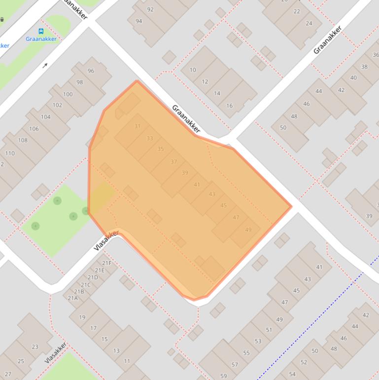 Kaart van postcodegebied 2743EM.