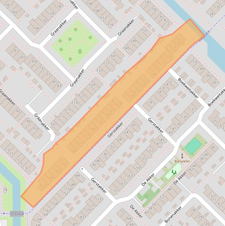 Kaart van postcodegebied 2743ES.