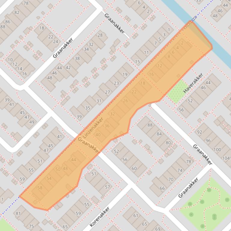 Kaart van postcodegebied 2743ET.