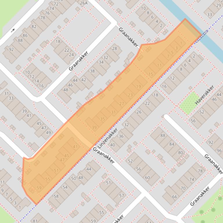 Kaart van postcodegebied 2743EV.