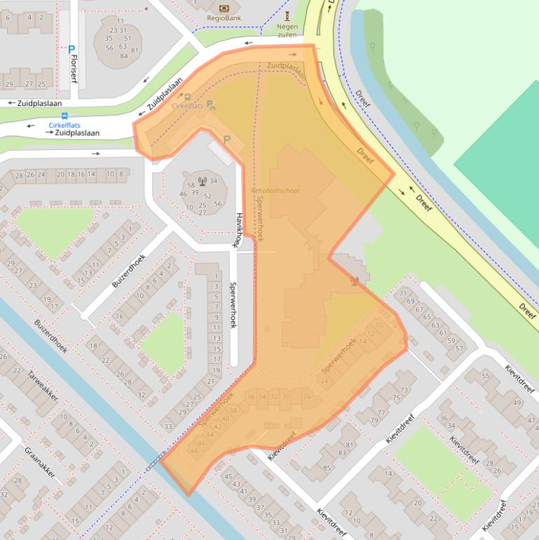 Kaart van postcodegebied 2743GC.