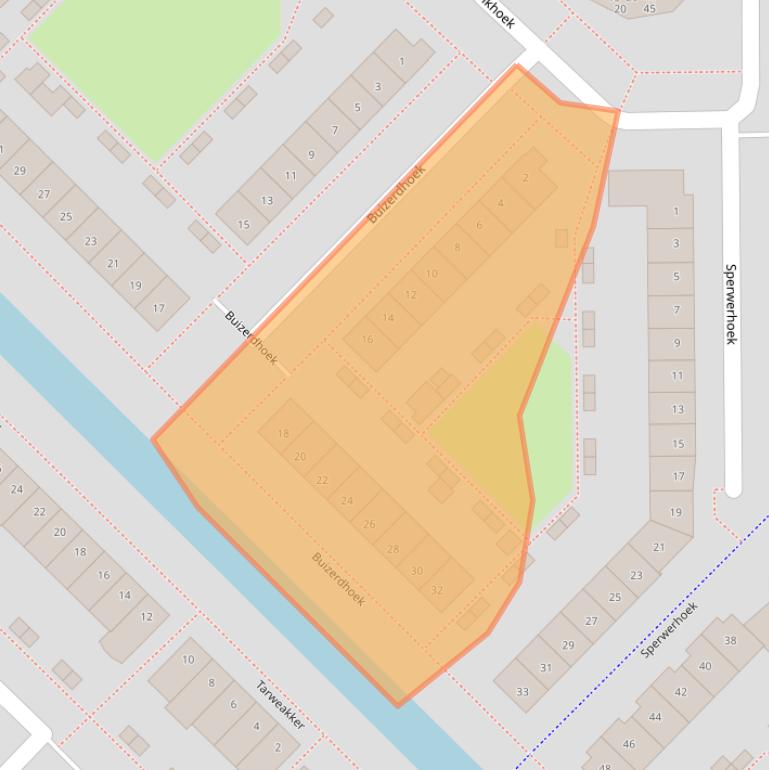 Kaart van postcodegebied 2743GG.