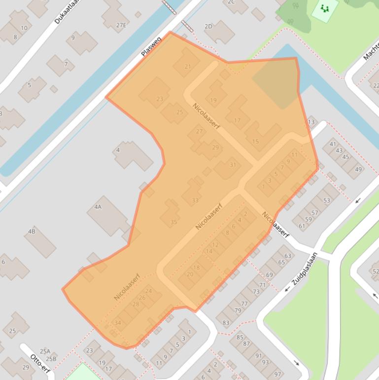 Kaart van postcodegebied 2743HB.