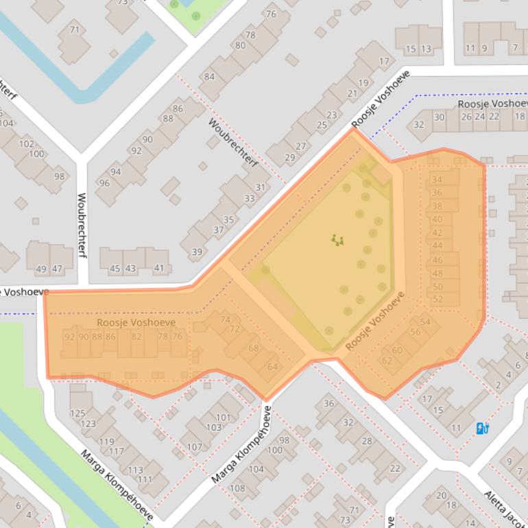 Kaart van postcodegebied 2743HS.