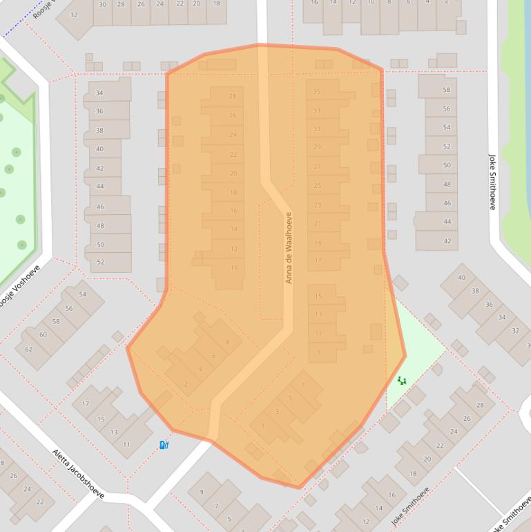 Kaart van postcodegebied 2743HT.