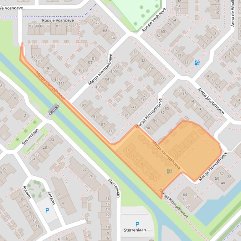 Kaart van postcodegebied 2743HV.