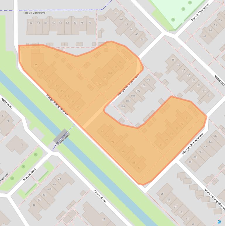 Kaart van postcodegebied 2743HW.